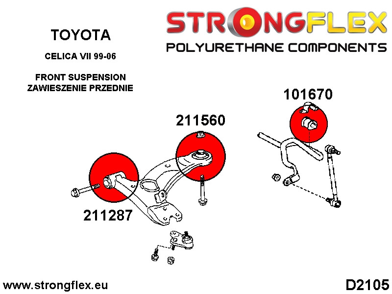 Front suspension rear bush SPORT