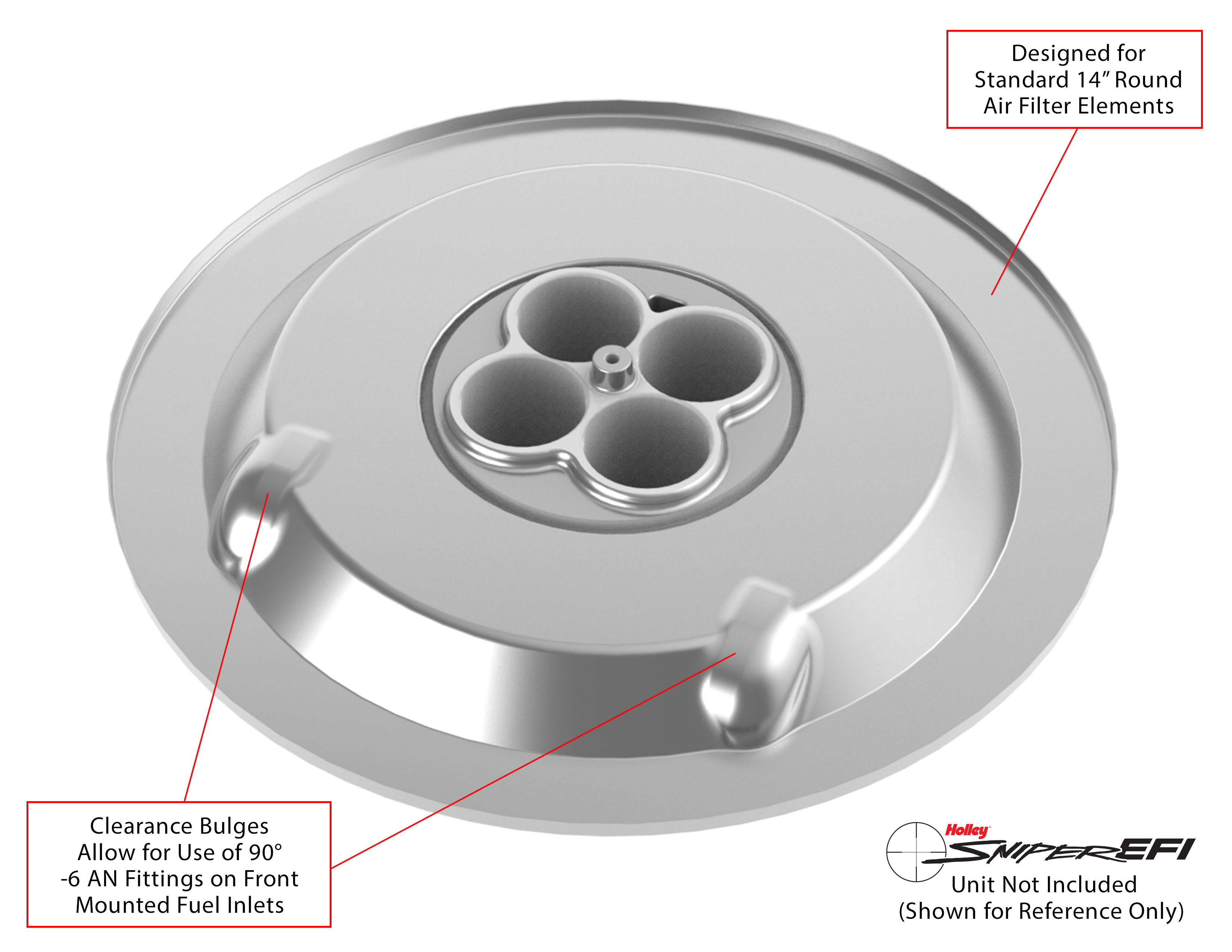 Air cleaner Drop base plate Silver