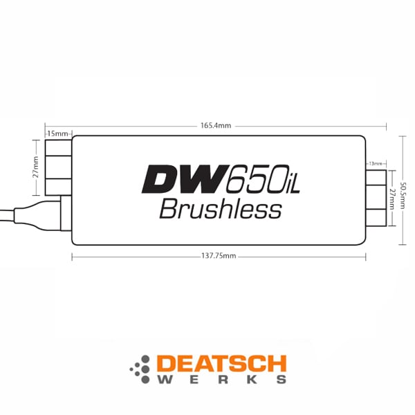 Deatschwerks DW650il Brushless in-line fuel pump