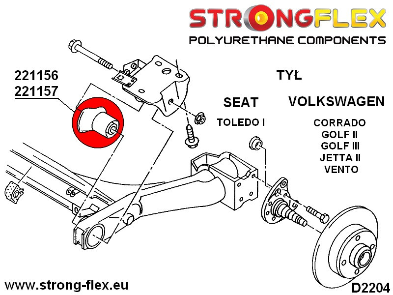 Rear subframe bush 45mm SPORT