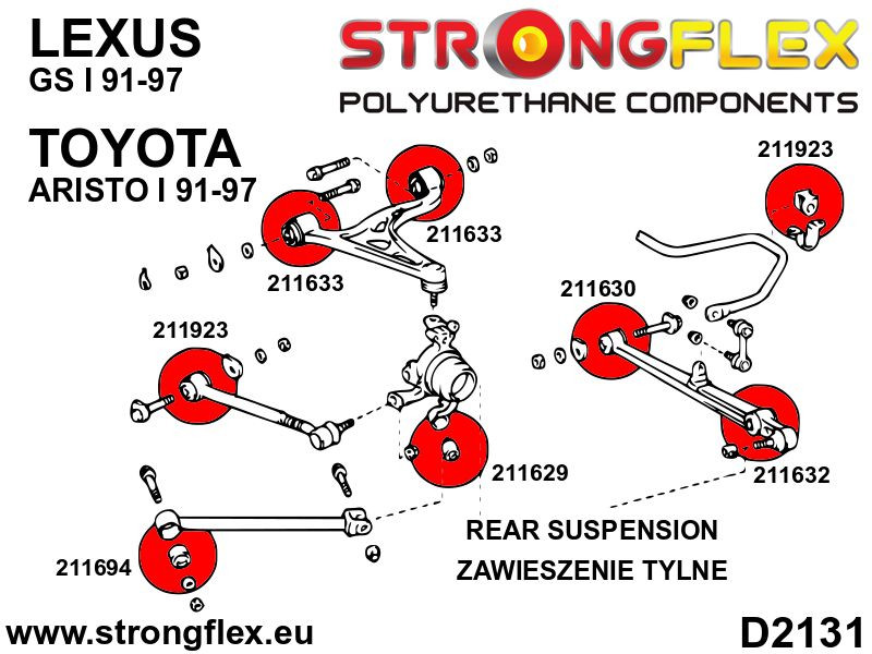 Toyota Supra MKIV Rear track control arm outer bush 40,5mm SPORT