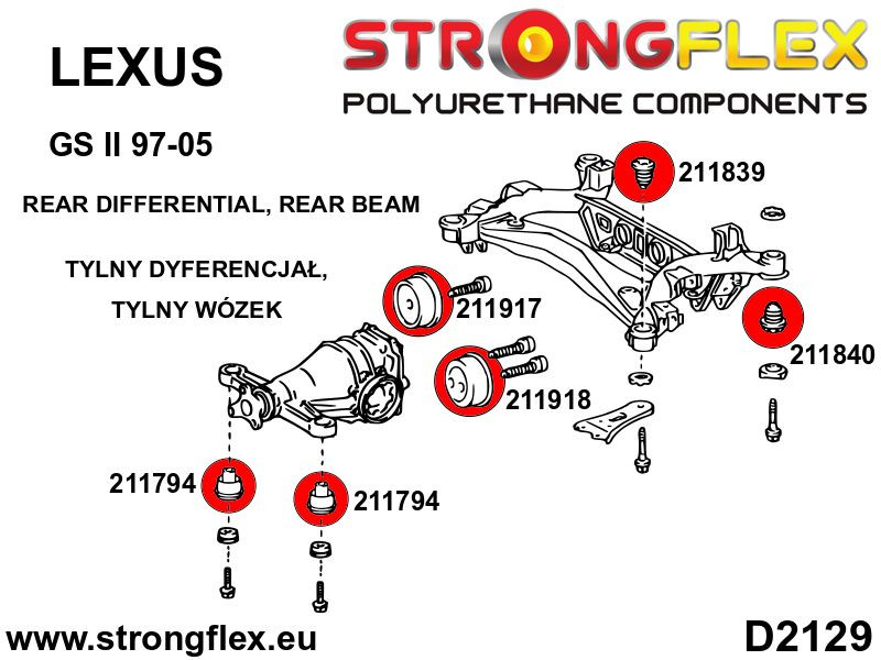 Toyota Supra MKIV Rear diff mount - front bush