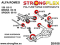Rear crossmember bush kit