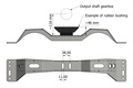 Gearbox mount GM T5/T56/4L60 - Volvo 240