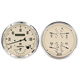 2 Pc. Gauge Kit, 5" Quad & Tach/Speedo, 240-33 Ω, Antique Beige