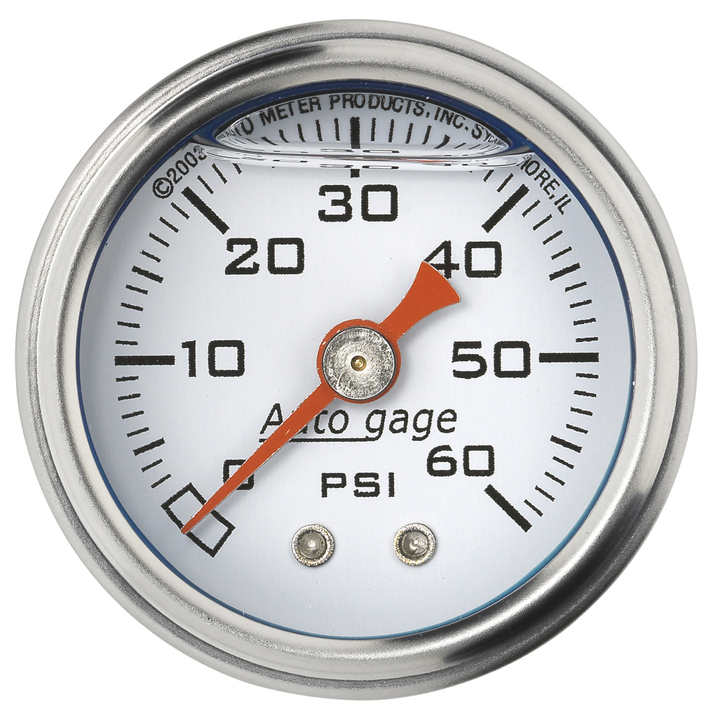 1-1/2" Pressure, 0-60 Psi, White