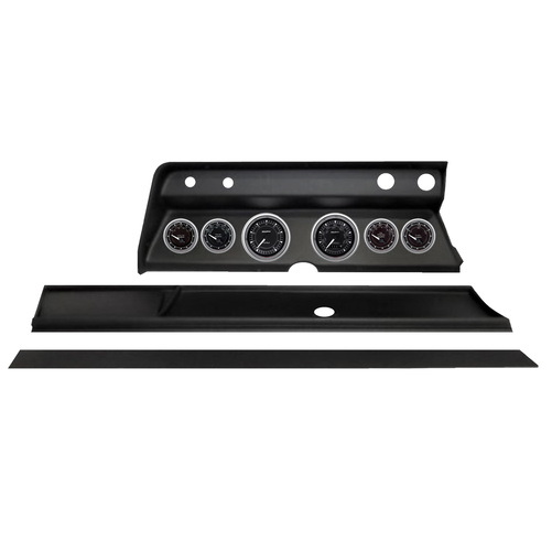 6 Gauge Direct-Fit Dash Kit, Chevy Chevelle 66, Chrono Chrome