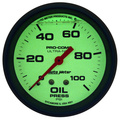 2-5/8" Oil Pressure, 0-100 Psi, Liquid Filled, Ultra-Nite
