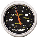 2-5/8" Boost/Vacuum, 30 In Hg/20 Psi, Liquid Filled, Pro-Comp