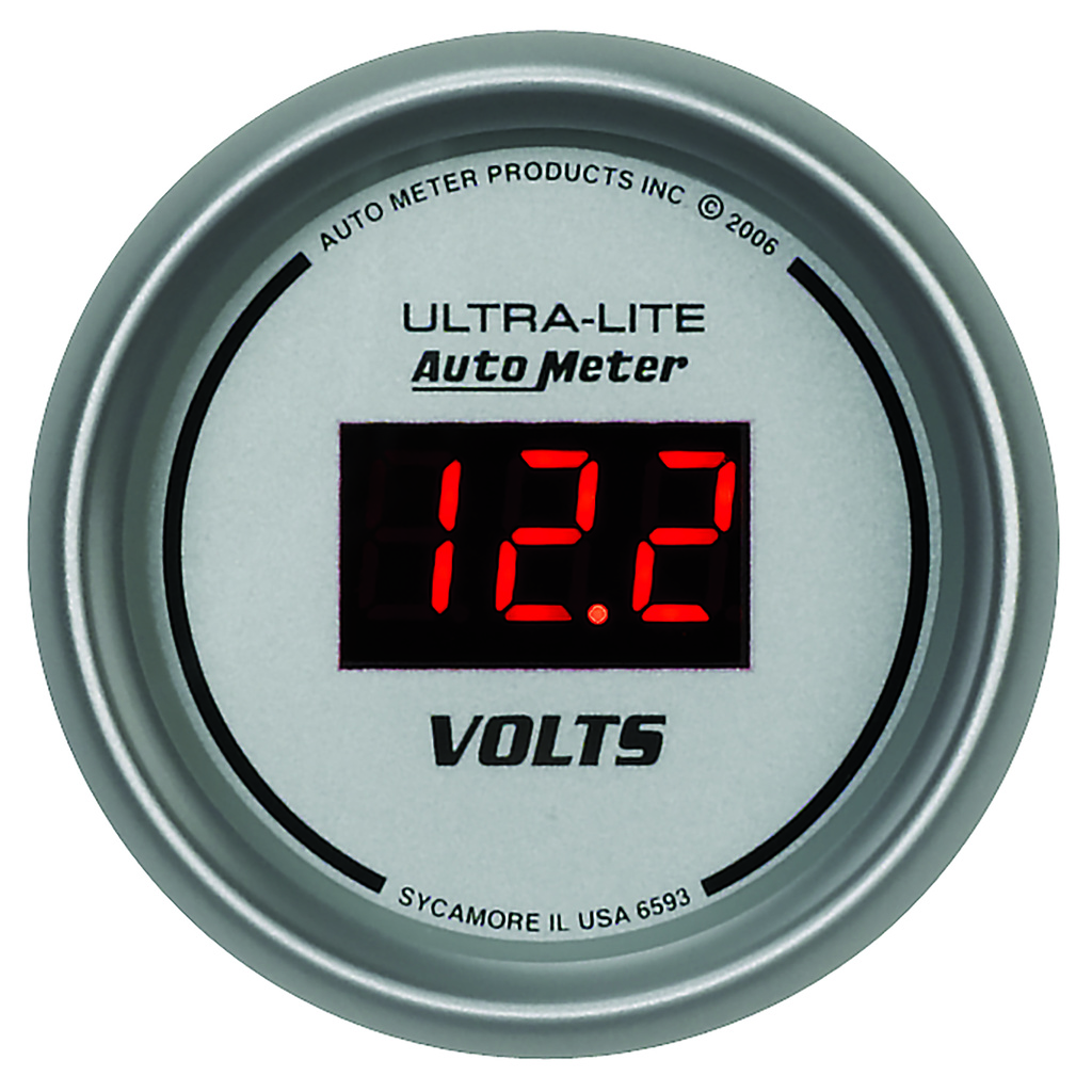 2-1/16" Voltmeter, 8-18v, Ultra-Lite Digital