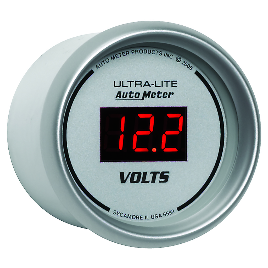 2-1/16" Voltmeter, 8-18v, Ultra-Lite Digital