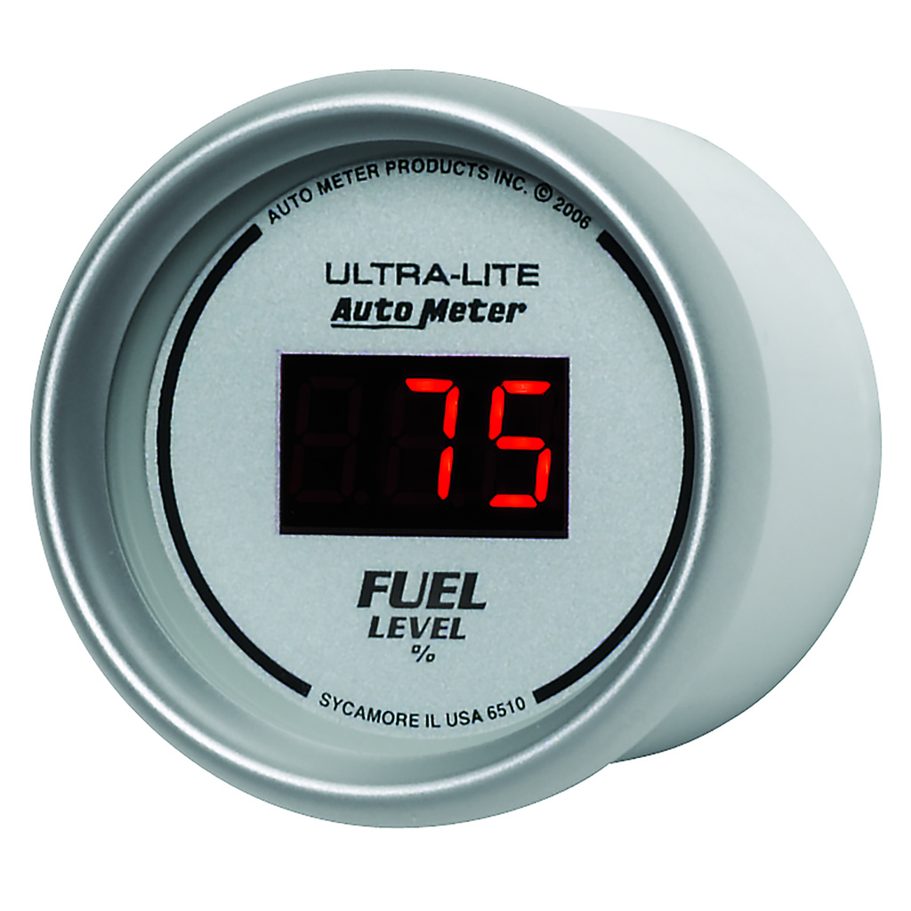 2-1/16" Fuel Level, Programmable 0-280 Ω, Dig. Silver
