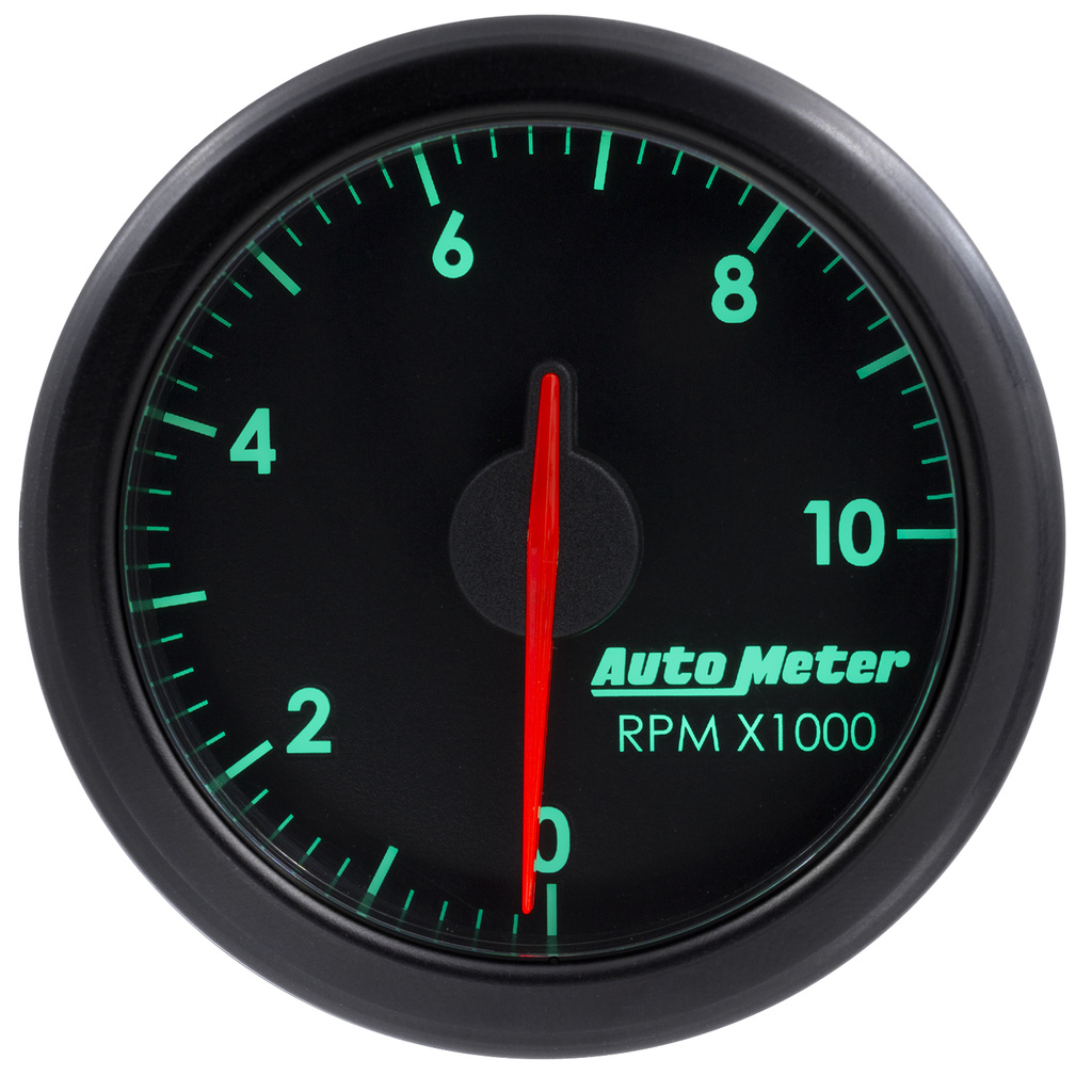 2-1/16" Tach, 0-10,000 Rpm, Airdrive, Black