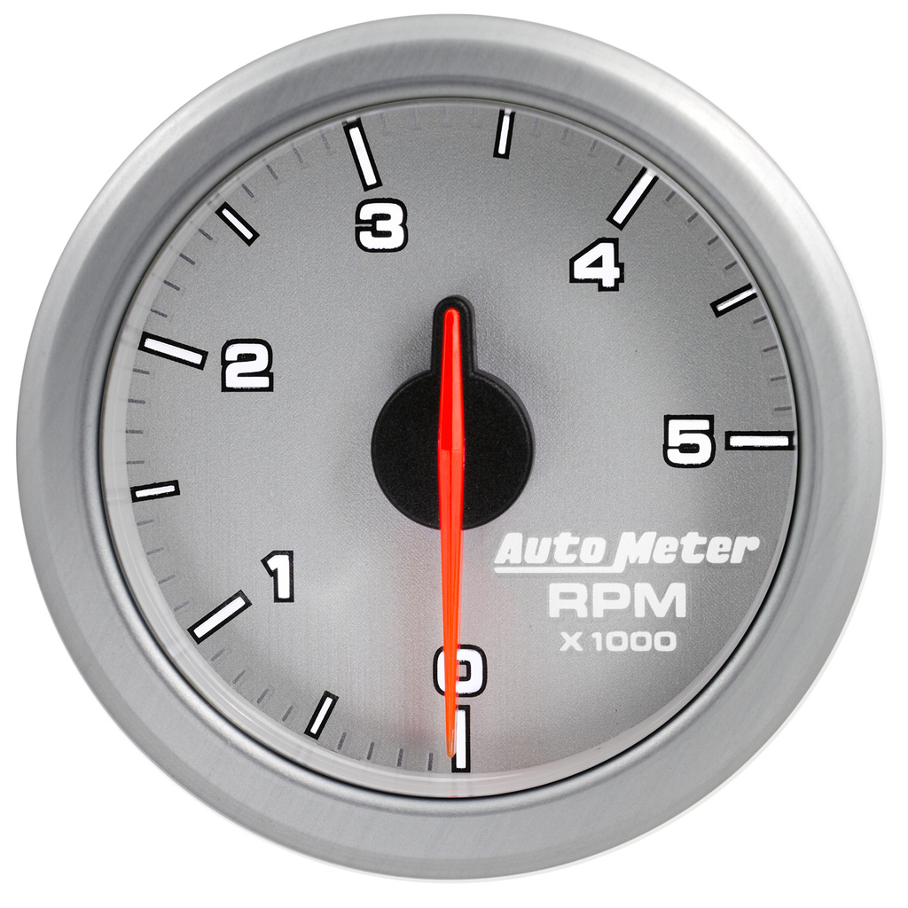 2-1/16" Tach, 0-5,000 Rpm, Airdrive, Silver