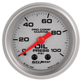 2-1/16" Oil Pressure, 0-100 Psi, Marine Silver Ultra-Lite