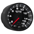 2-1/16" Nitrous Pressure, 0-1600 Psi, Spek-Pro, Black/Black