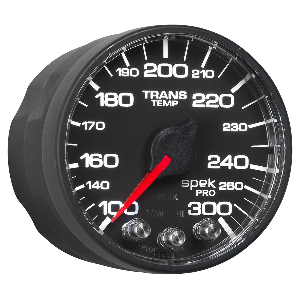 2-1/16" Transmission Temperature, 100-300 °F, Spek-Pro, Black/Black